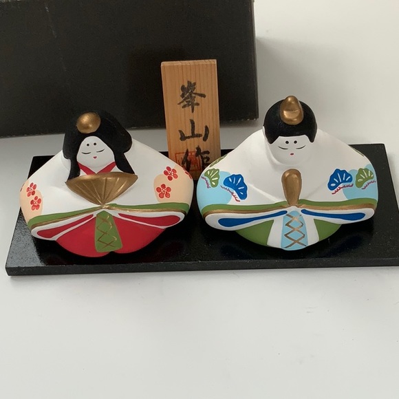 Porcelain Japanese Wedding Dolls Decor - Picture 1 of 11